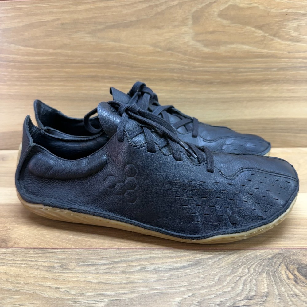Vivobarefoot Sensus Black Leather Mens 9 EU 42 Barefoot Minimalist Light Weight